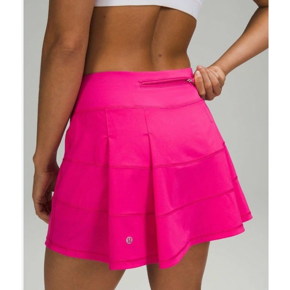 lululemon athletica Dresses & Skirts - Lululemon Pace Rival Mid-Rise Skirt Ripened Raspberry Built-In Shorts, Size 10